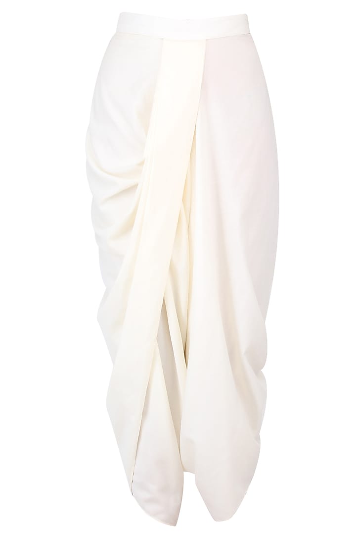 Apple yellow floral and animal printed kurta and ecru dhoti pants set available only at Pernia's Pop Up Shop.