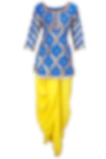 Fish jaal kurti with dhoti available only at Pernia's Pop-Up Shop.