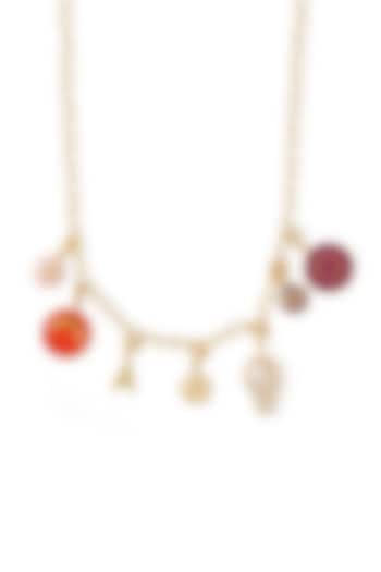 Gold Plated Necklace With Detachable Motifs by Azga