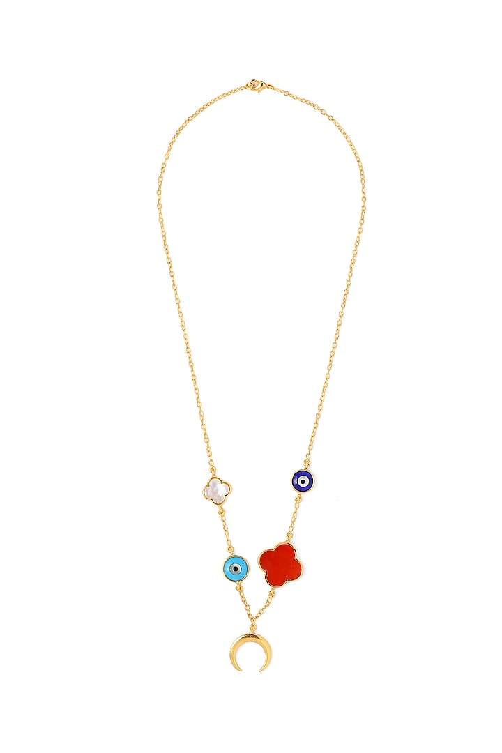 Gold Plated Evil Eye Necklace by Azga at Pernia's Pop Up Shop