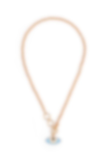 Gold Plated Brass Enameled Necklace by Azga