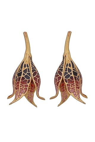Gold Plated Tulip Earrings by Azga