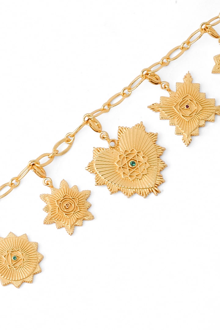 Gold Plated Chakra Charm Bracelet by Azga at Pernia's Pop Up Shop