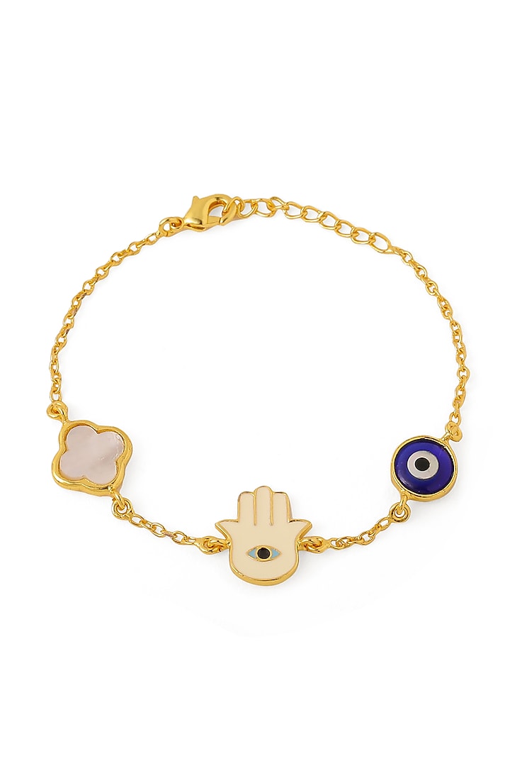 Gold Plated Evil-Eye Bracelet by Azga