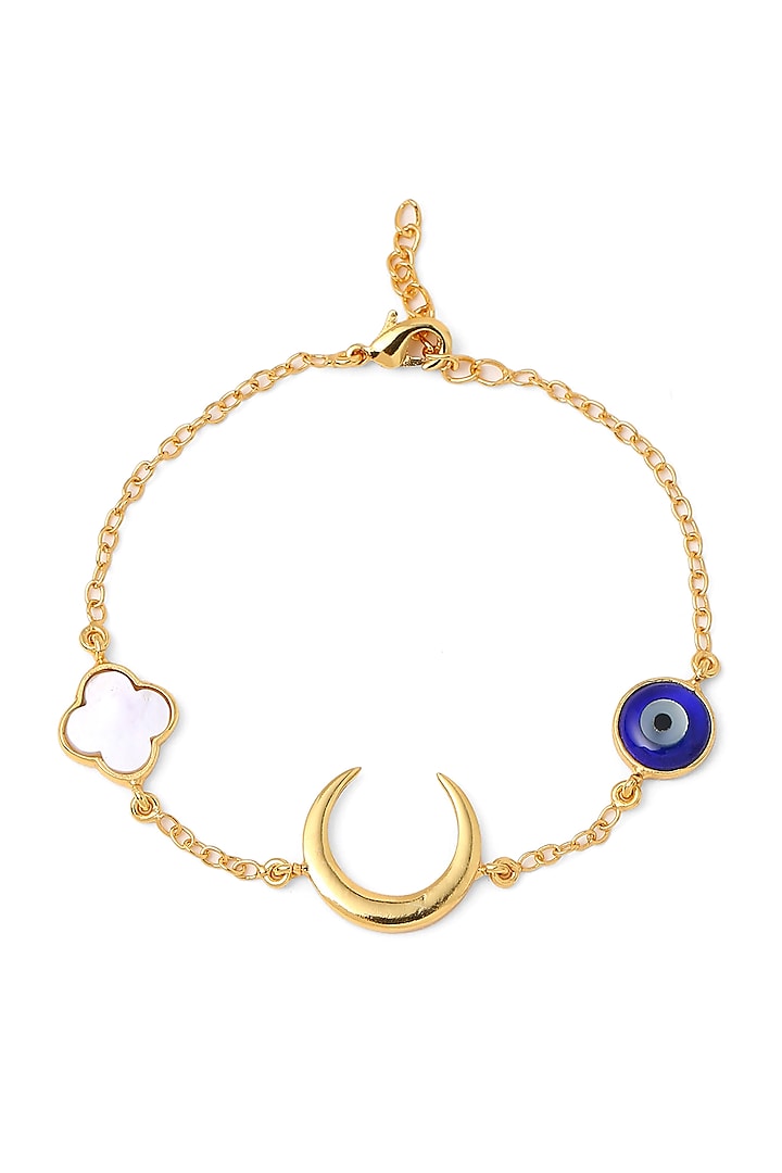 Gold Plated Evil-Eye Bracelet by Azga