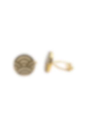 White & Black Brass Cascade Cufflinks by AZGA MEN at Pernia's Pop Up Shop