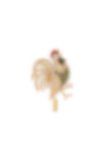 Gold Rooster Brass Brooch by AZGA MEN at Pernia's Pop Up Shop