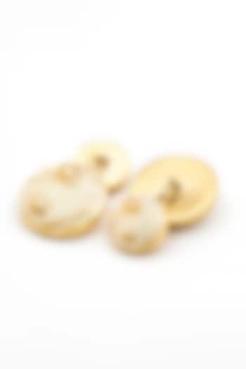 Ivory Brass Handcrafted Enamelled Cufflinks by AZGA MEN at Pernia's Pop Up Shop