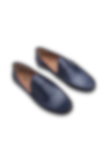 Blue Nappa Leather Loafers by Baron&Bay at Pernia's Pop Up Shop