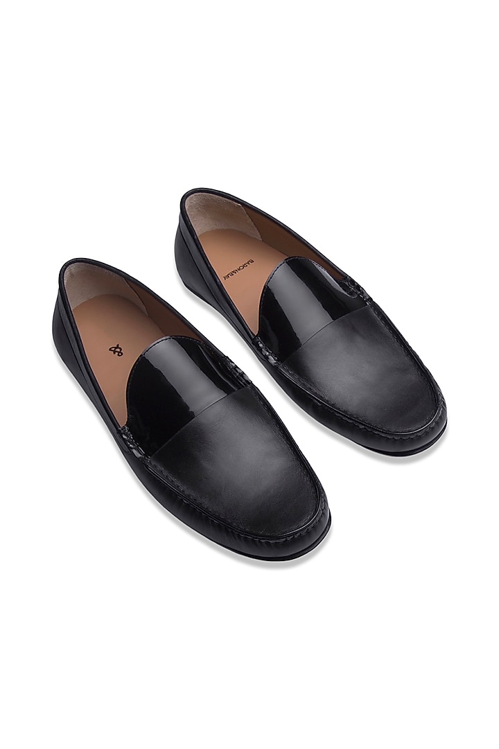 Black Patent Leather Penny Loafers by Baron&Bay at Pernia's Pop Up Shop