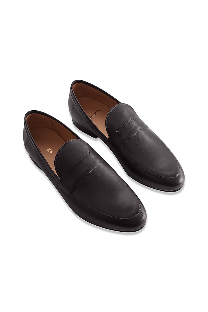 Black Loafers In Nappa Leather by Baron&Bay