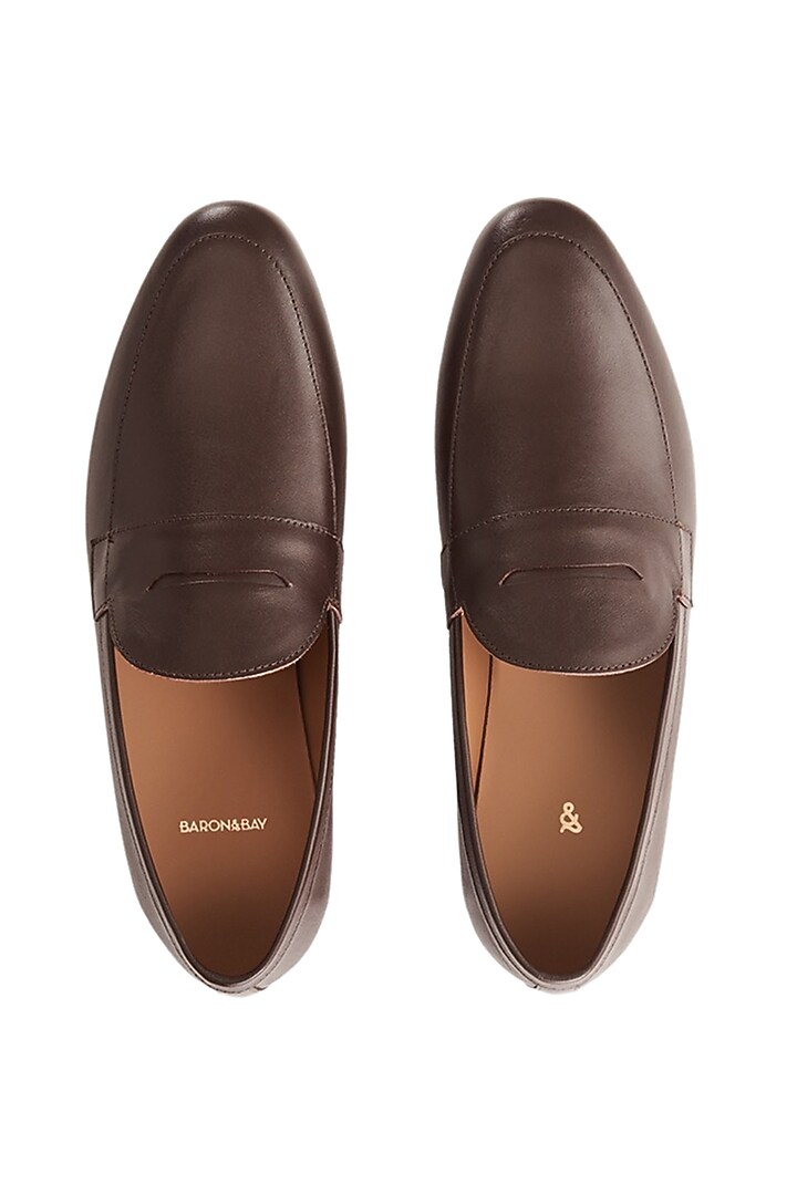 Brown Loafers In Nappa Leather by Baron&Bay at Pernia's Pop Up Shop