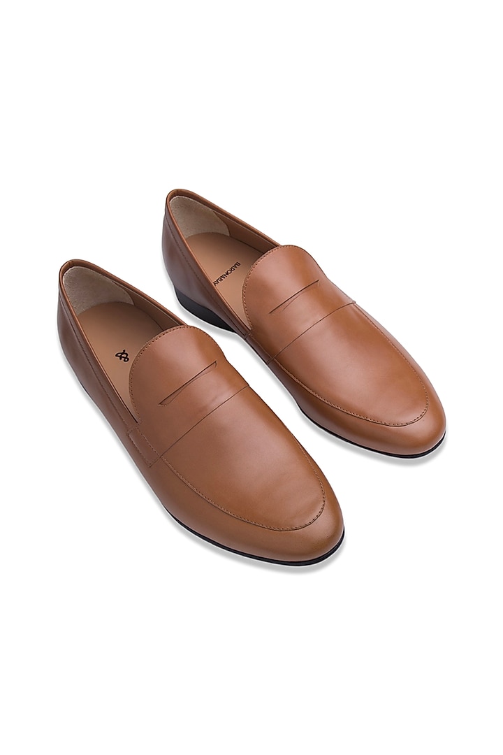 Tan Nappa Leather Loafers by Baron&Bay