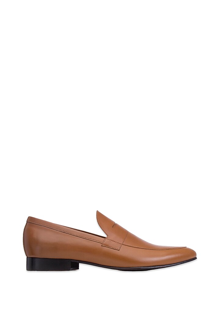 Tan Nappa Leather Loafers by Baron&Bay at Pernia's Pop Up Shop