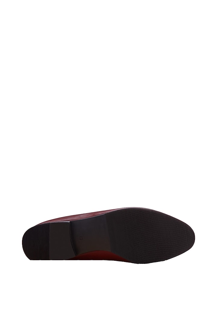 Burgundy Nappa Leather Loafers by Baron&Bay at Pernia's Pop Up Shop