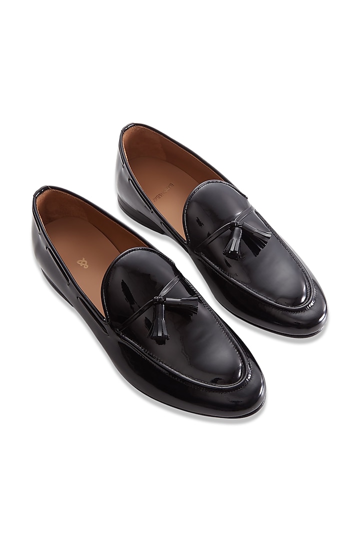 Black Loafers In Patent Leather by Baron&Bay