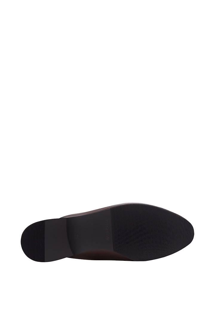 Brown Nappa Leather Mules by Baron&Bay at Pernia's Pop Up Shop