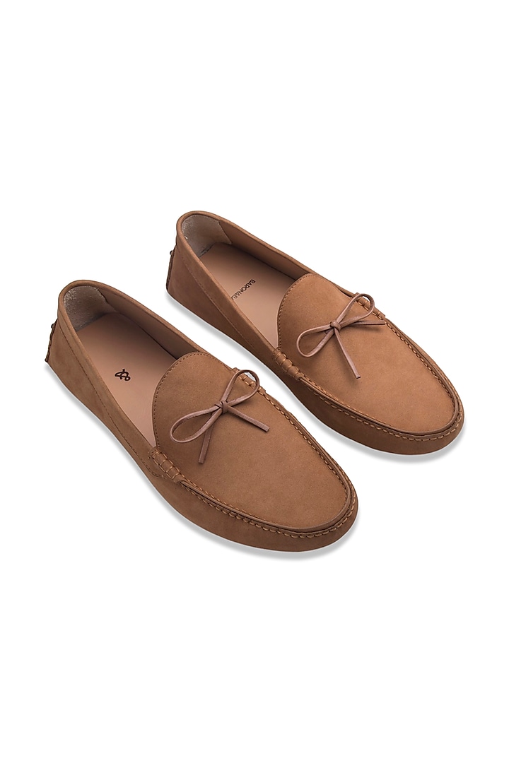 Tan Nubuck Leather Shoes by Baron&Bay