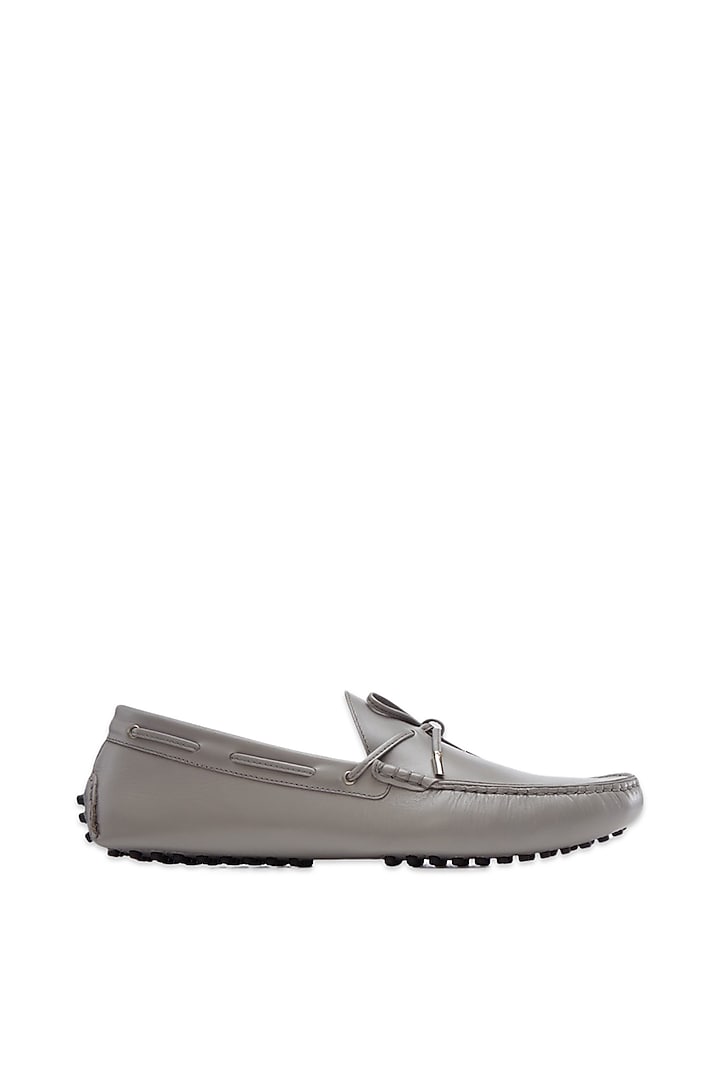Grey Nappa Leather Shoes by Baron&Bay at Pernia's Pop Up Shop