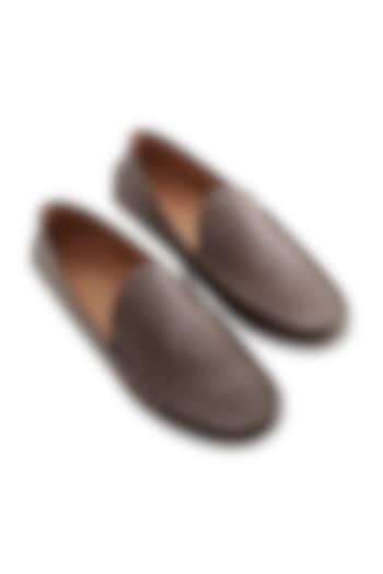 Brown Milled Leather Shoes by Baron&Bay