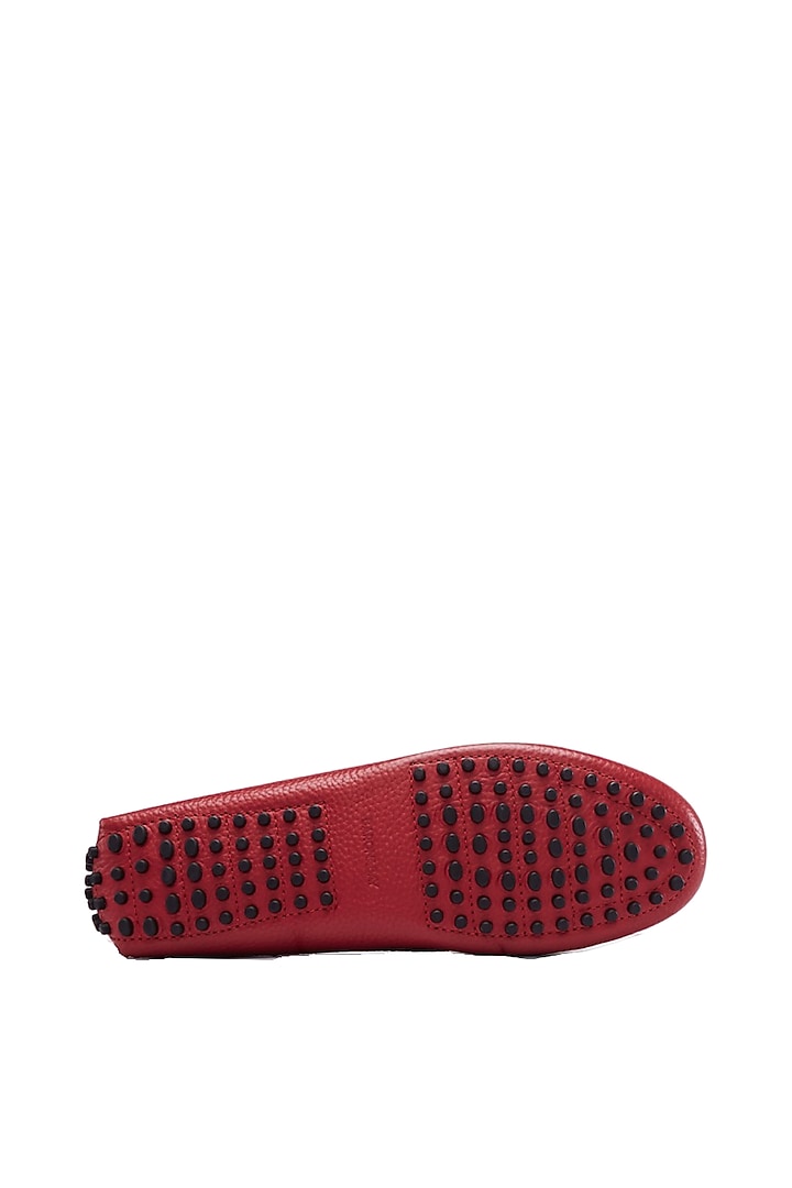 Red Milled Leather Shoes by Baron&Bay at Pernia's Pop Up Shop