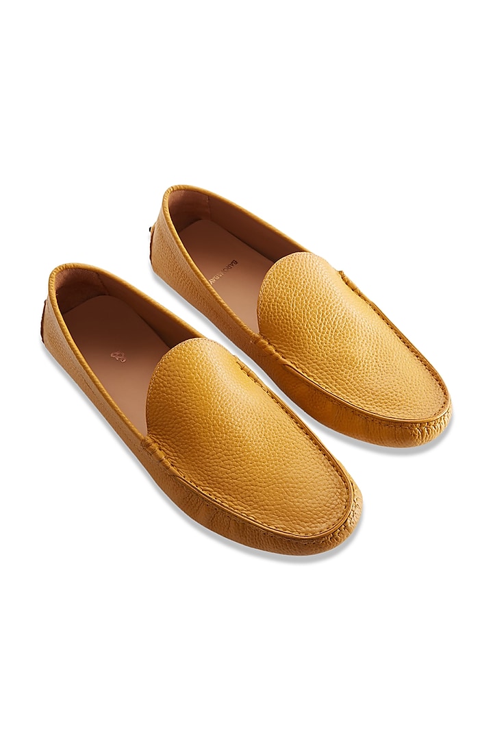 Yellow Milled Leather Shoes by Baron&Bay