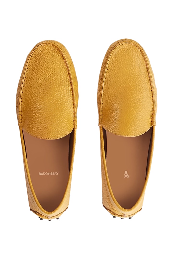 Yellow Milled Leather Shoes by Baron&Bay
