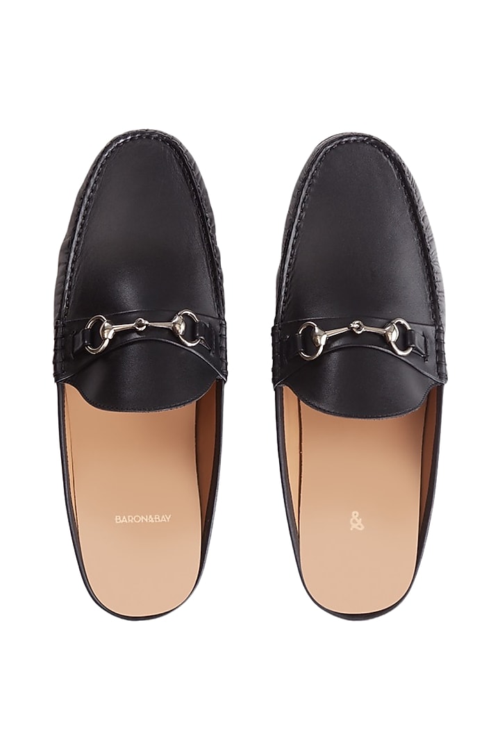 Black Mules In Nappa Leather by Baron&Bay at Pernia's Pop Up Shop