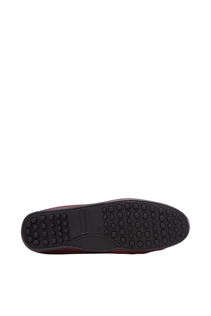 Burgundy Penny Mules In Nappa Leather by Baron&Bay at Pernia's Pop Up Shop