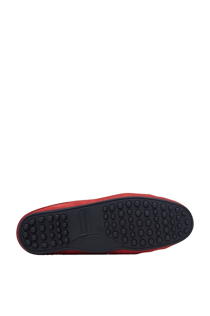 Red Penny Mules In Nubuck Leather by Baron&Bay at Pernia's Pop Up Shop