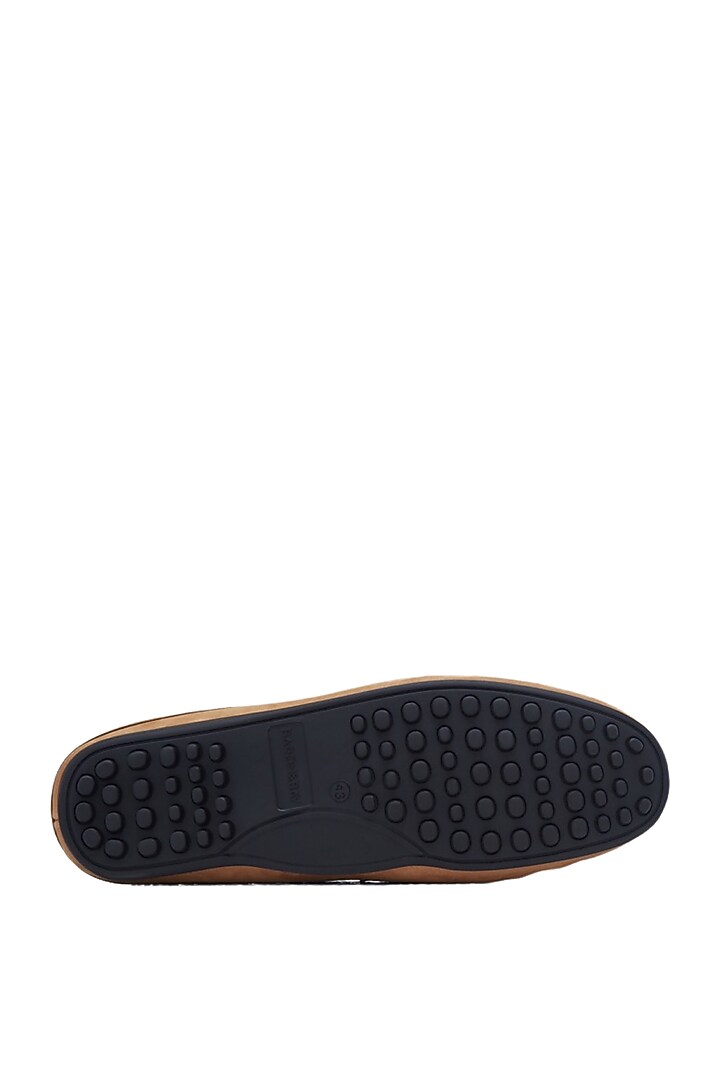 Tan Penny Mules In Nubuck Leather by Baron&Bay at Pernia's Pop Up Shop