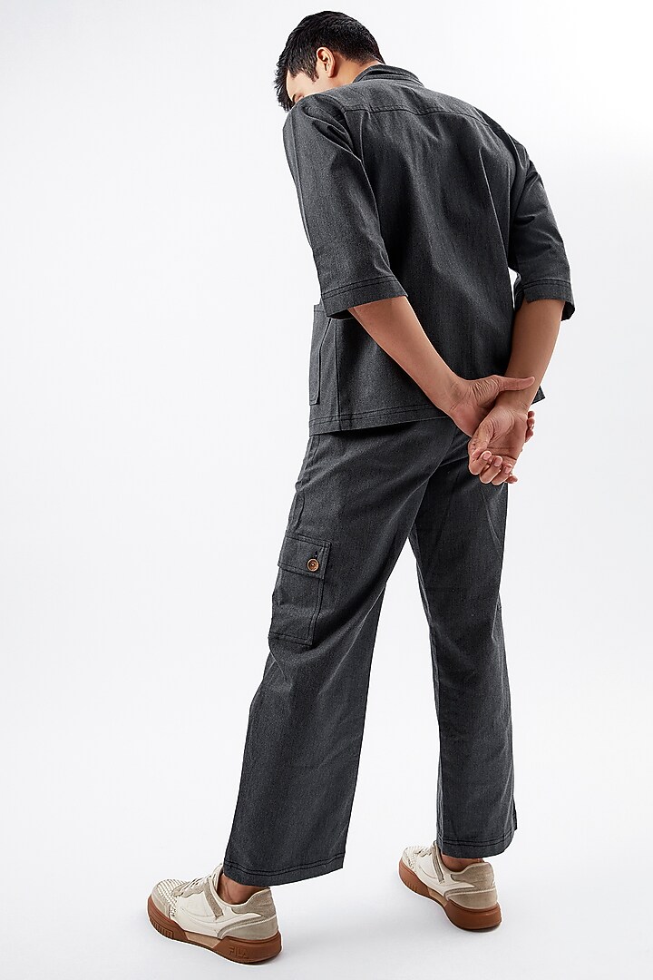 Grey Tencel Cotton Box Fit Summer Shirt by BACK ALLEY BODEGA at Pernia's Pop Up Shop