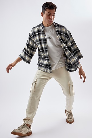 Multi-Colored Cotton Printed Kimono Shirt by BACK ALLEY BODEGA
