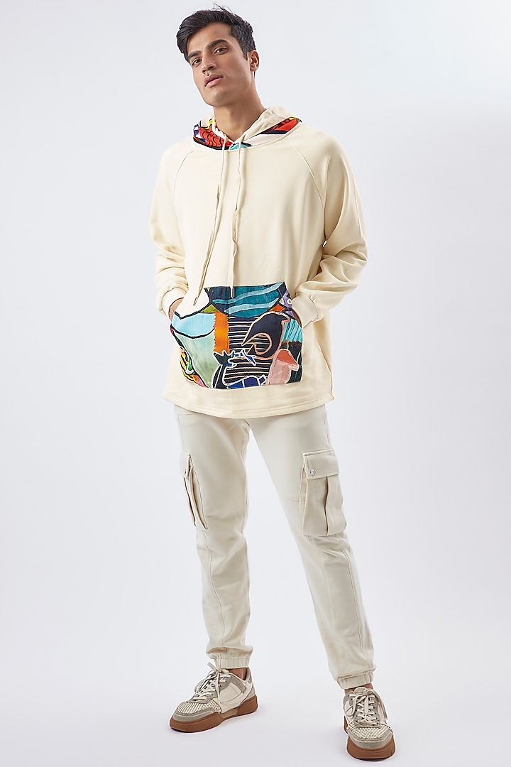Multi-Colored Cotton Printed Hoodie by BACK ALLEY BODEGA