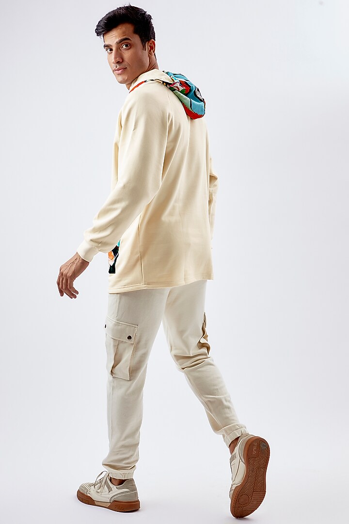 Multi-Colored Cotton Printed Hoodie by BACK ALLEY BODEGA at Pernia's Pop Up Shop