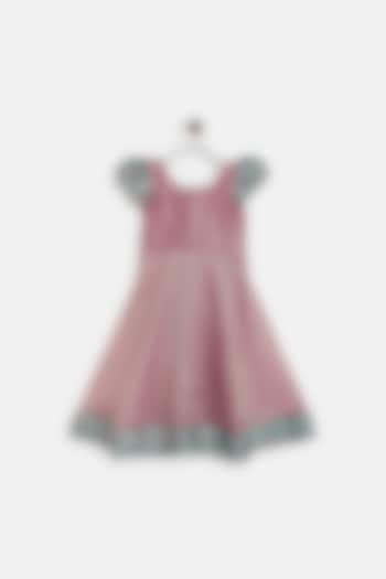 Lavender Kota Tissue Dress For Girls by Baby Zi at Pernia's Pop Up Shop