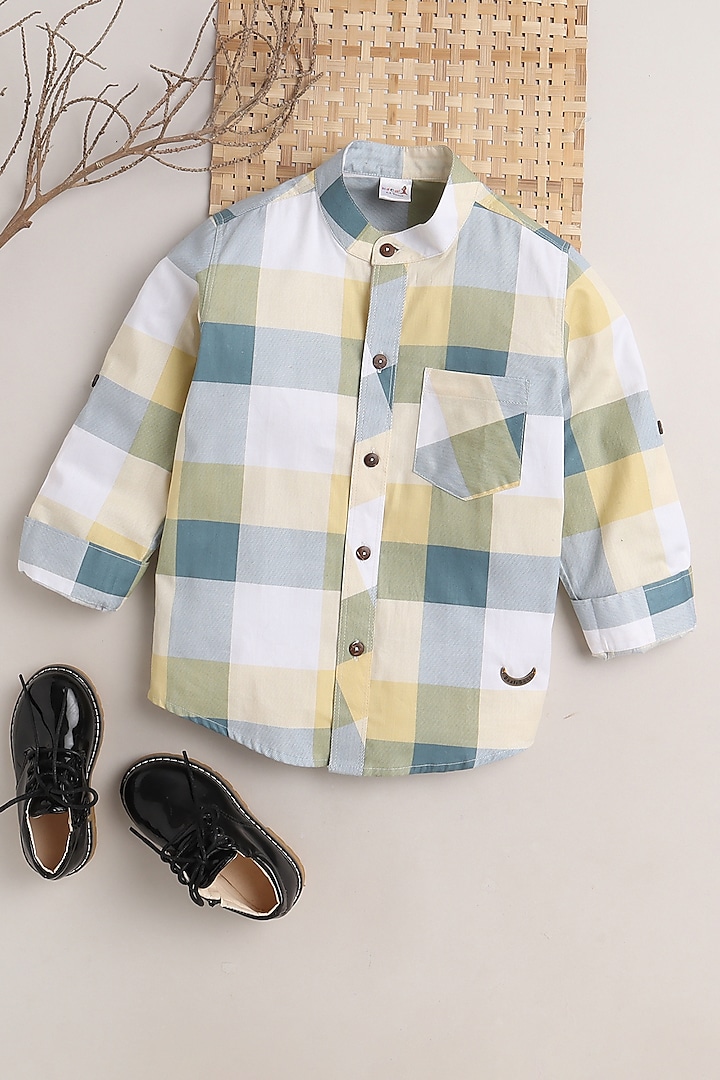 Yellow Printed Shirt For Boys by Baatcheet