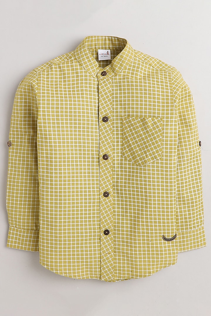 Lemon Cotton Printed Shirt For Boys by Baatcheet at Pernia's Pop Up Shop