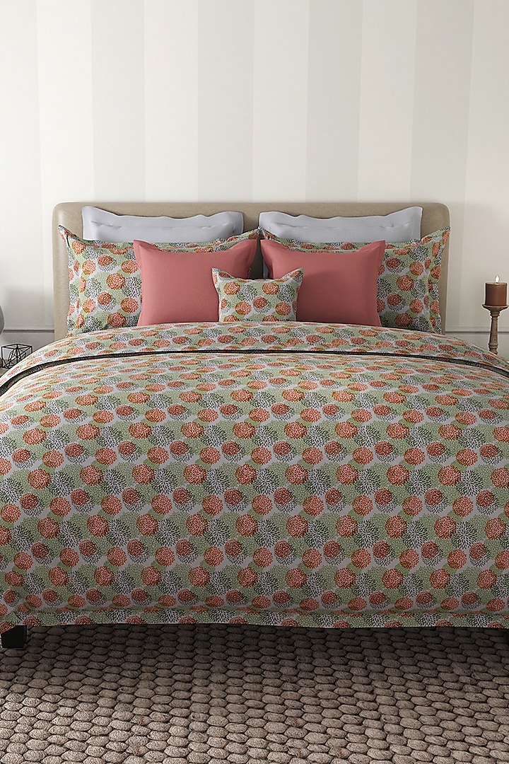 Grey Printed Duvet Set (Set of 3) by By ADAB at Pernia's Pop Up Shop