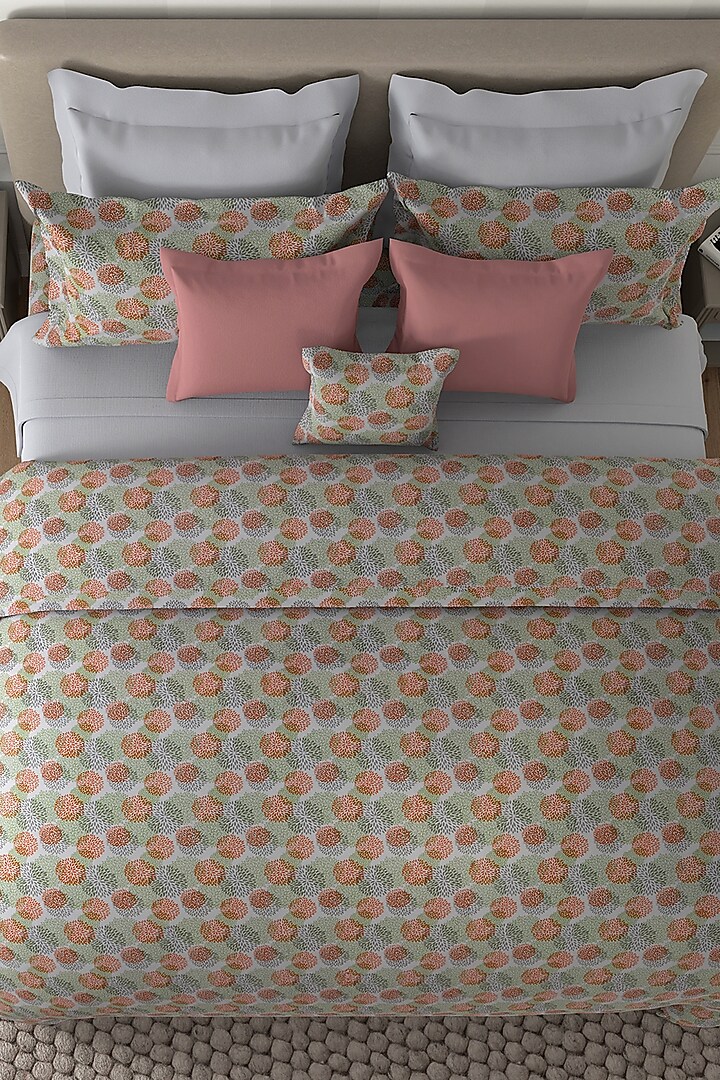 Grey Printed Duvet Set (Set of 3) by By ADAB at Pernia's Pop Up Shop