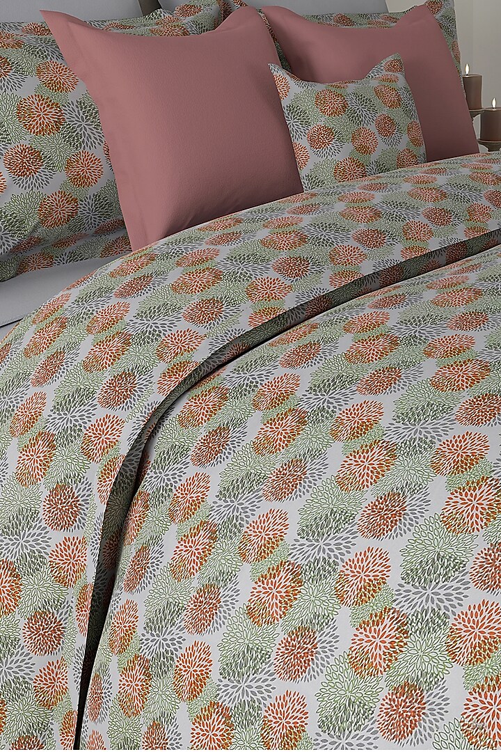 Grey Printed Duvet Set (Set of 3) by By ADAB at Pernia's Pop Up Shop