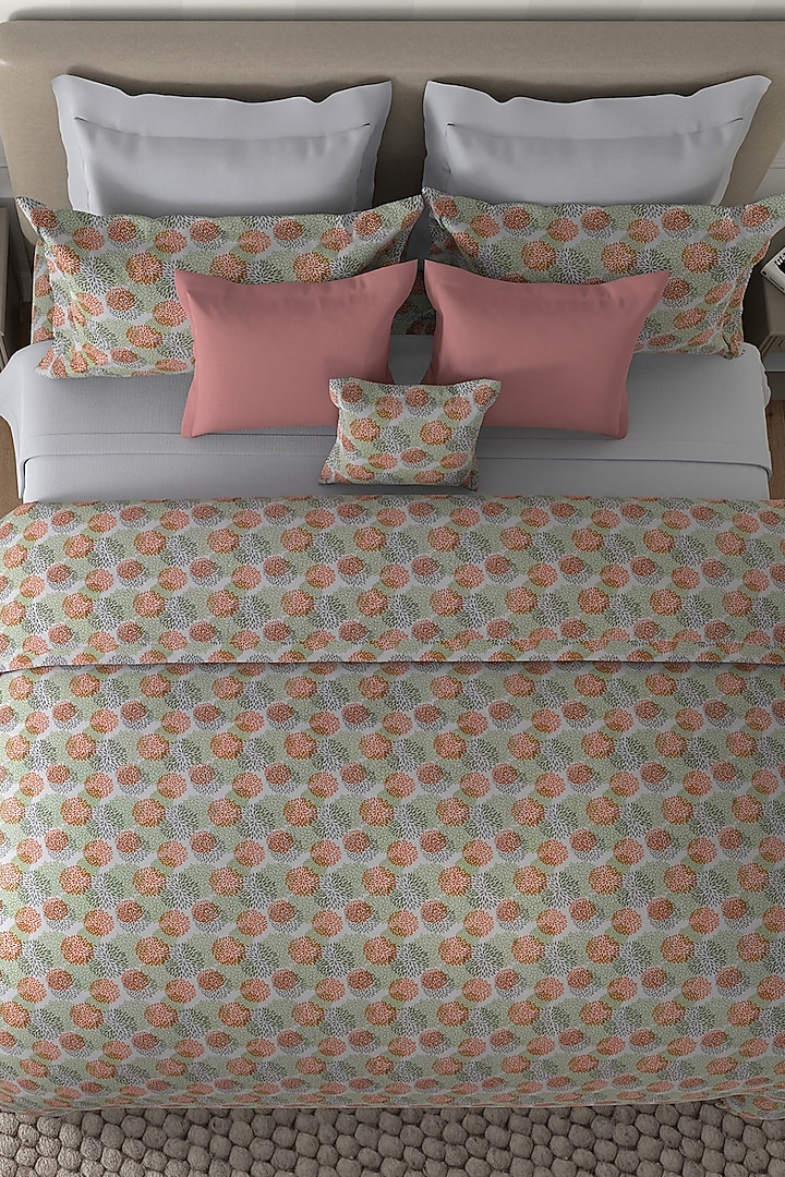 Grey Printed Bedsheet Set (Set of 3) by By ADAB at Pernia's Pop Up Shop