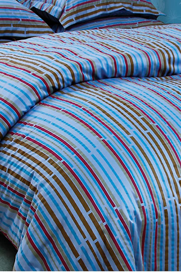 Blue Printed Bedsheet Set (Set of 3) by By ADAB at Pernia's Pop Up Shop