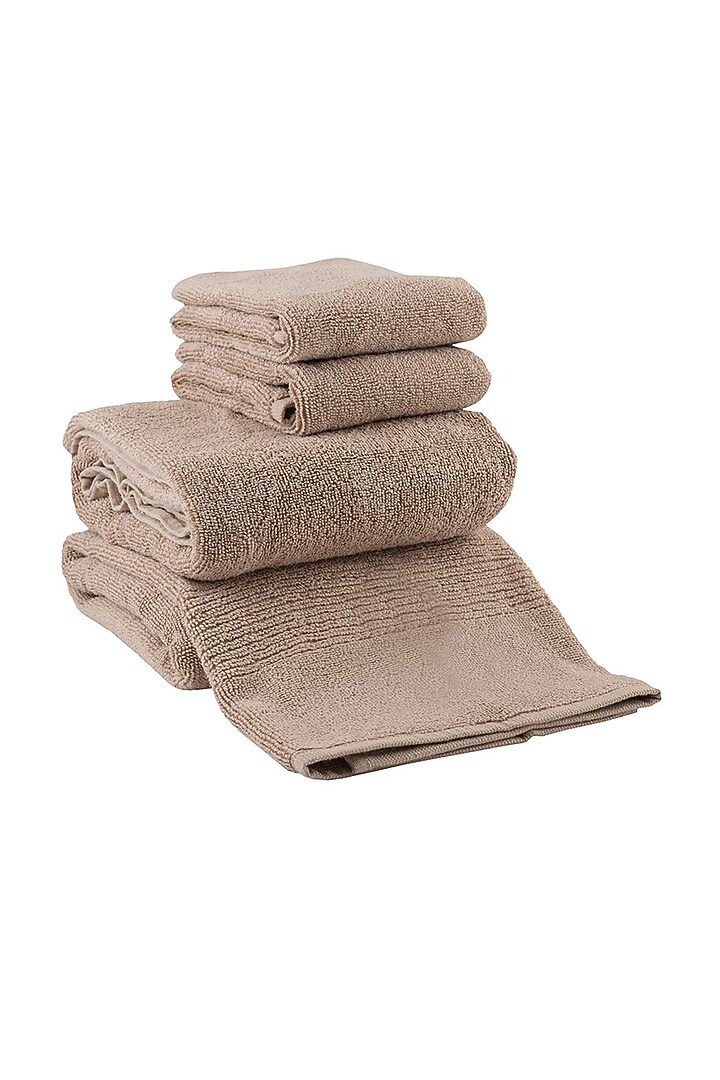 Beige Towels (Set of 8) by By ADAB at Pernia's Pop Up Shop