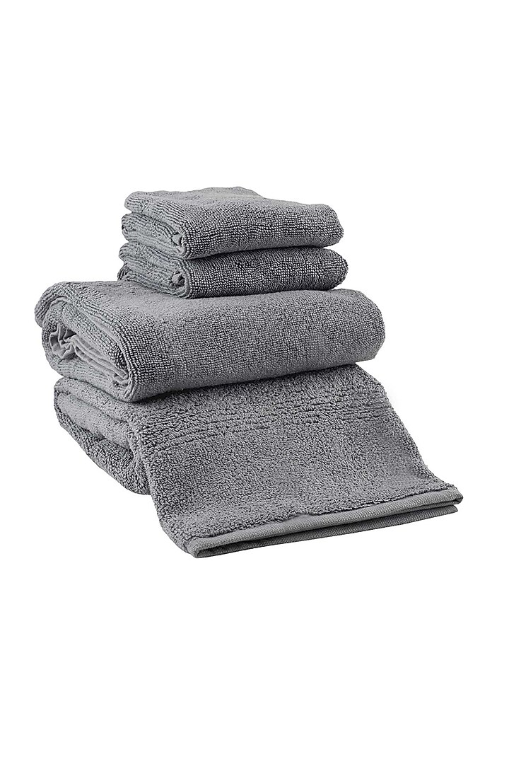 Grey Towels (Set of 8) by By ADAB at Pernia's Pop Up Shop