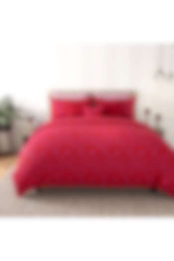 Red Cotton Printed Duvet Set by By ADAB at Pernia's Pop Up Shop
