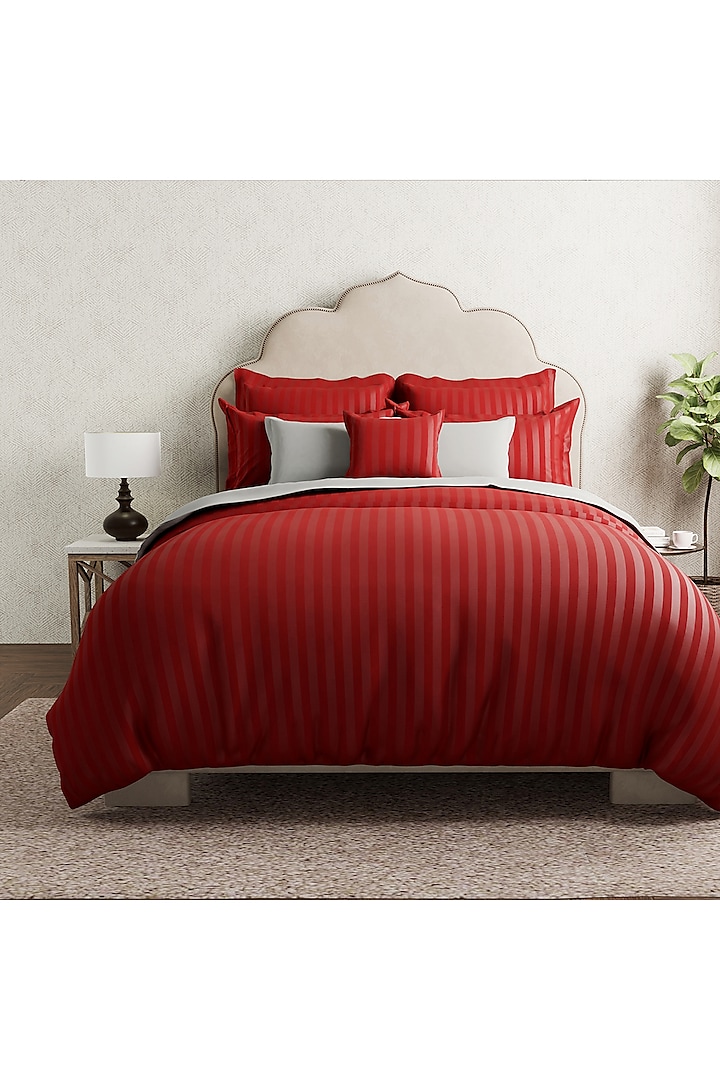 Red Cotton Bedsheet Set by By ADAB at Pernia's Pop Up Shop