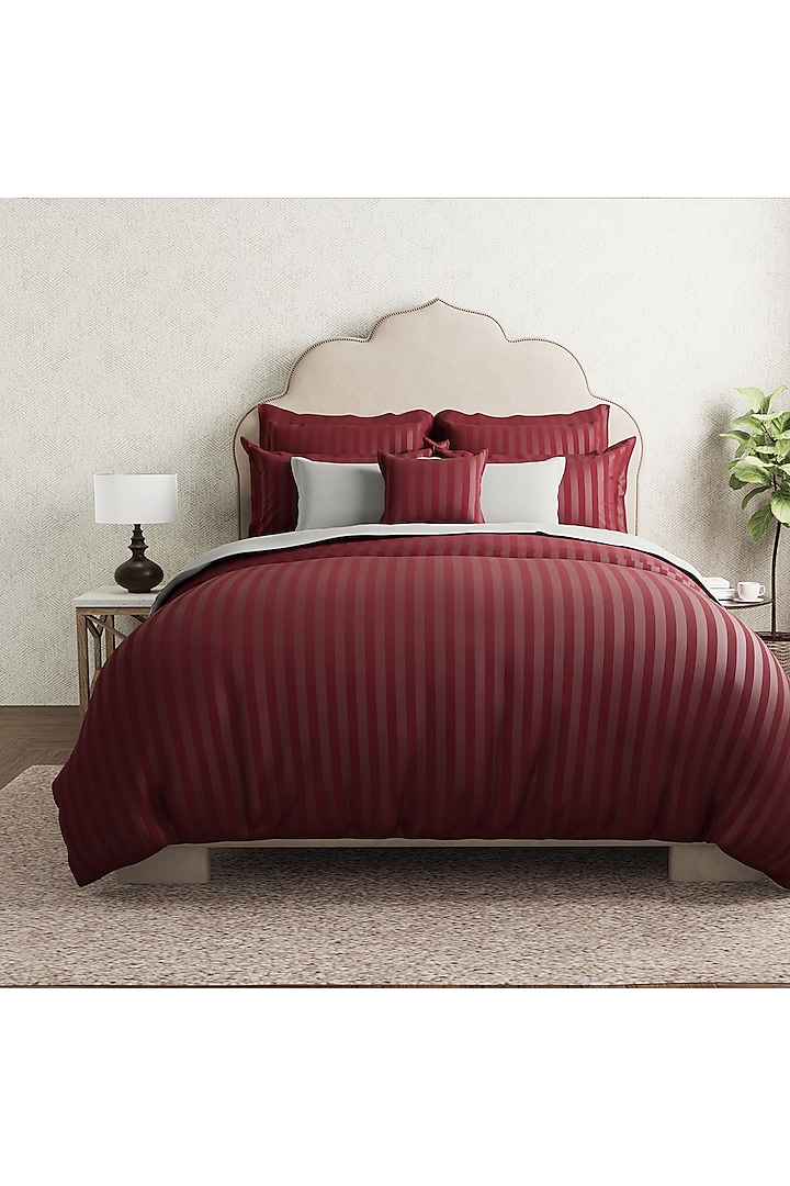 Maroon Cotton Bedsheet Set by By ADAB at Pernia's Pop Up Shop