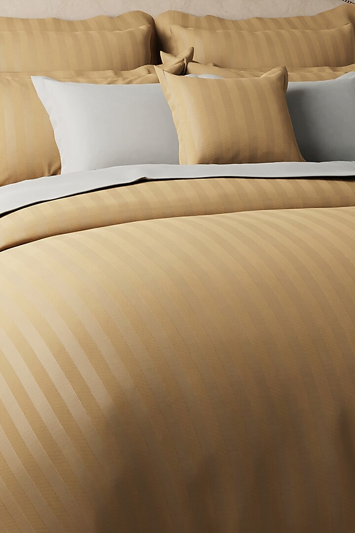 Khaki Cotton Bedsheet Set by By ADAB at Pernia's Pop Up Shop