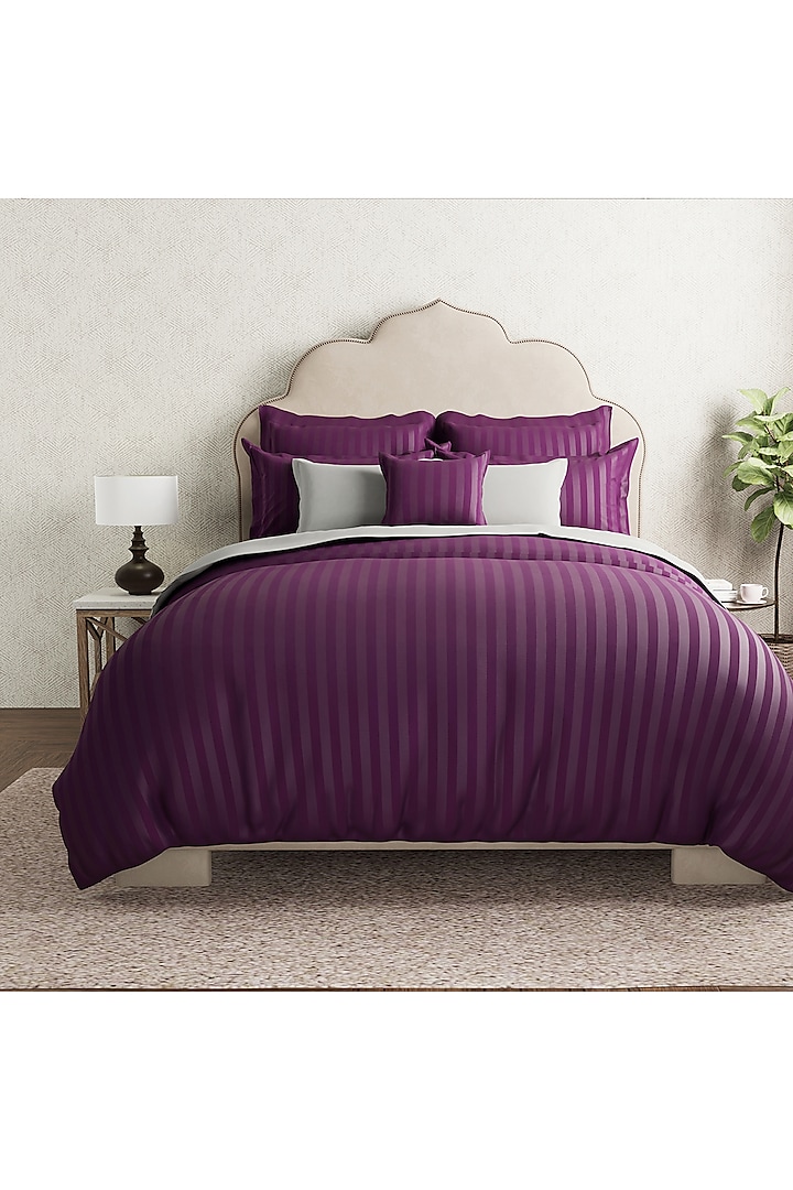 Purple Cotton Duvet Set by By ADAB